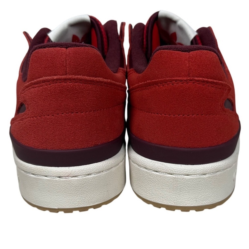 NWOT Adidas Originals Forum Low CL Red/Off White/Gum Men's Shoes IE7176, Size 8 - Picture 5 of 11